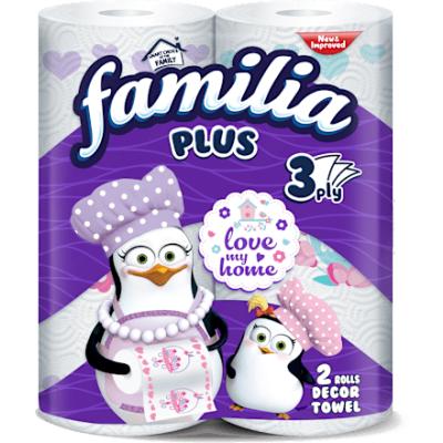 Familia Rola Prosop Bucatarie 3 straturi 2Buc/Set Color Love My Home