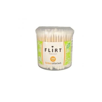 Flirt Betisoare Urechi Cutie Cilindrica Bambus 200Buc/Set