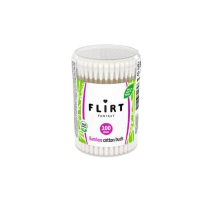 Flirt Betisoare Urechi Cutie Cilindrica Bambus 100Buc/Set