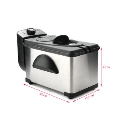 Voltz Friteuza Electrica, 2000W, 2L, Inox, Termostat reglabil, OV51980H