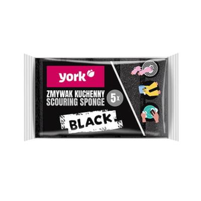 York Burete Vase Maxi Strat Dublu Negru 5Buc/Set