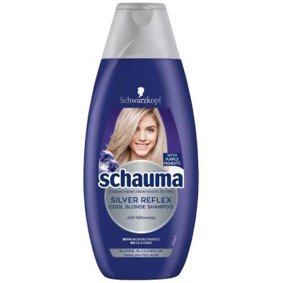 Schauma Sampon Nuantator 400ml Silver Reflex pentru par grizonat, alb sau vopsit blond