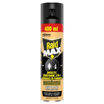 Raid Spray Max 400ml Taratoare Gandaci si Furnici