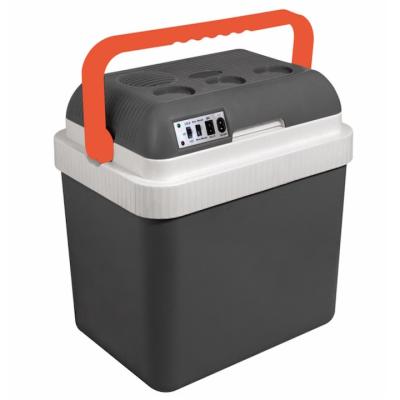 Lada Frigorifica Electrica 24L, Incalzire 50°C, Racire 13-18°C, DC 12V/220-240V, Gri/Portocaliu