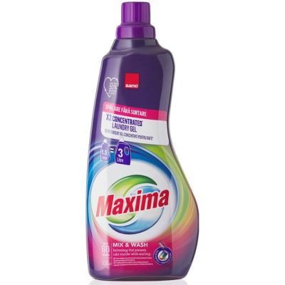 Sano Maxima Detergent Lichid Power Gel Dublu Concentrat 1.5L 2X Mix &amp; Wash
