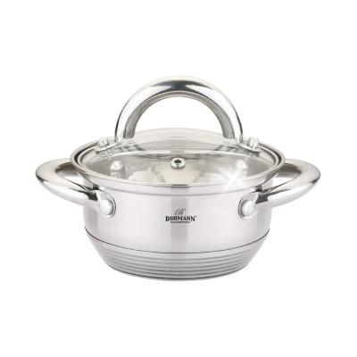 Bohmann Oala Inox cu capac sticla Yena 12x10cm 700ml BH70212
