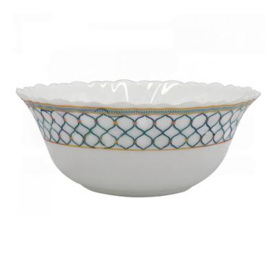 Selina Blue Bol Opal 17Cm 3Buc/Set Alb cu decor albastru