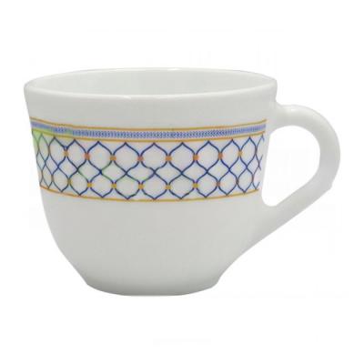 Selina Green Ceasca Opal 220ml 6Buc/Set Alb cu decor Verde