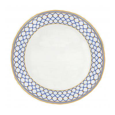 Selina Blue Farfurie Intinsa Opal 26Cm 6Buc/Set Alb cu decor albastru