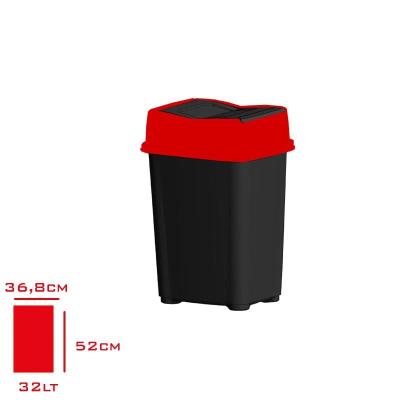 Nova Home Cos Gunoi 32L cu Capac Dublu Oscilant