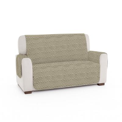 Pucioasa Husa matlasata microfibra pentru canapea 2 locuri, două fete, WARM GRAY