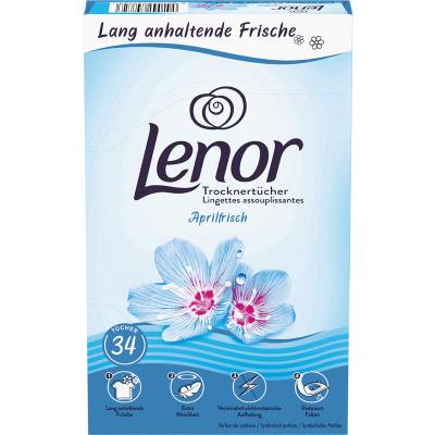 Lenor Servetele Parfumate pentru Haine &amp; Uscator Rufe Aprilfrisch, 34 buc/set