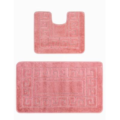 Set 2 Covorase baie, Antiderapante, Ethnic 2580 Dusty Rose, 60x100cm/50x60cm