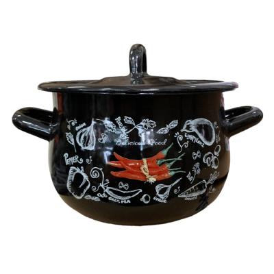 Idilia Oala Emailata cu capac 19x12cm, 2.4L SPICY 241248