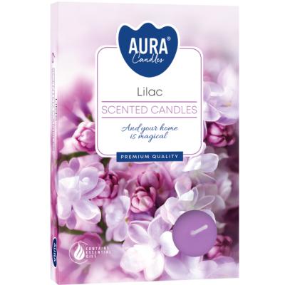 Aura Lumanare Pastila Parfumata 6Buc/Set P15-38 Liliac