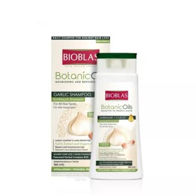 Bioblas Botanics Sampon Hipoalergenic Anticadere Nutritiv &amp; Reparator 360ml cu ulei de usturoi