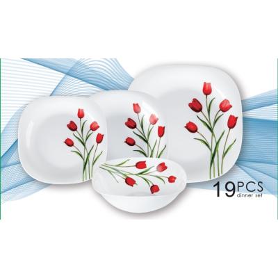 Hera Serviciu de masa Opal 19 piese Model patrat K2446