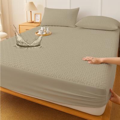 Pucioasa Husa Protectie Saltea Microfibra 100% impermeabila, Lavabila, 160x200x25cm+ două fete de perna 50cm x 70cm Pale cream