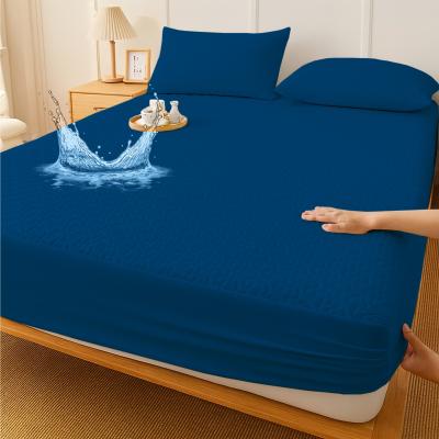 Pucioasa Husa Protectie Saltea Microfibra 100% impermeabila, Lavabila, 160x200x25cm+ două fete de perna 50cm x 70cm Royal blue