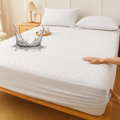 Pucioasa Husa Protectie Saltea Microfibra 100% impermeabila, Lavabila, 160x200x25cm+ două fete de perna 50cm x 70cm Alb