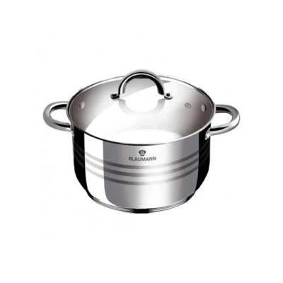 Blaumann Oala Inox cu capac din sticla Gourmet Line 18cm 3.2L BL-1007A