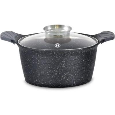 Herzog Oala antiaderenta cu capac termorezistent 20cm 2.6L cu capac aromatic HR5221