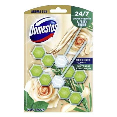 Domestos Odorizant WC Bile 5IN1 2X55G Aroma Lux White Rosebuds &amp; Tea Tree Oil