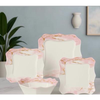 Hera Serviciu de masa Opal 19 piese Model patrat Lacy Color